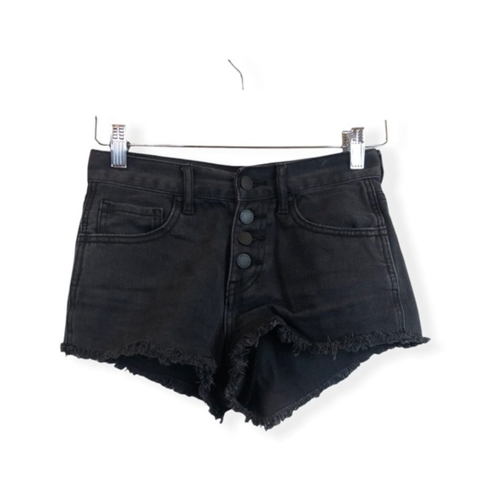 Bullhead Black Denim High Rise Shorts